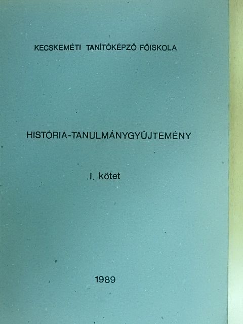 Dr. Kökény János - História-tanulmánygyűjtemény I. [antikvár]
