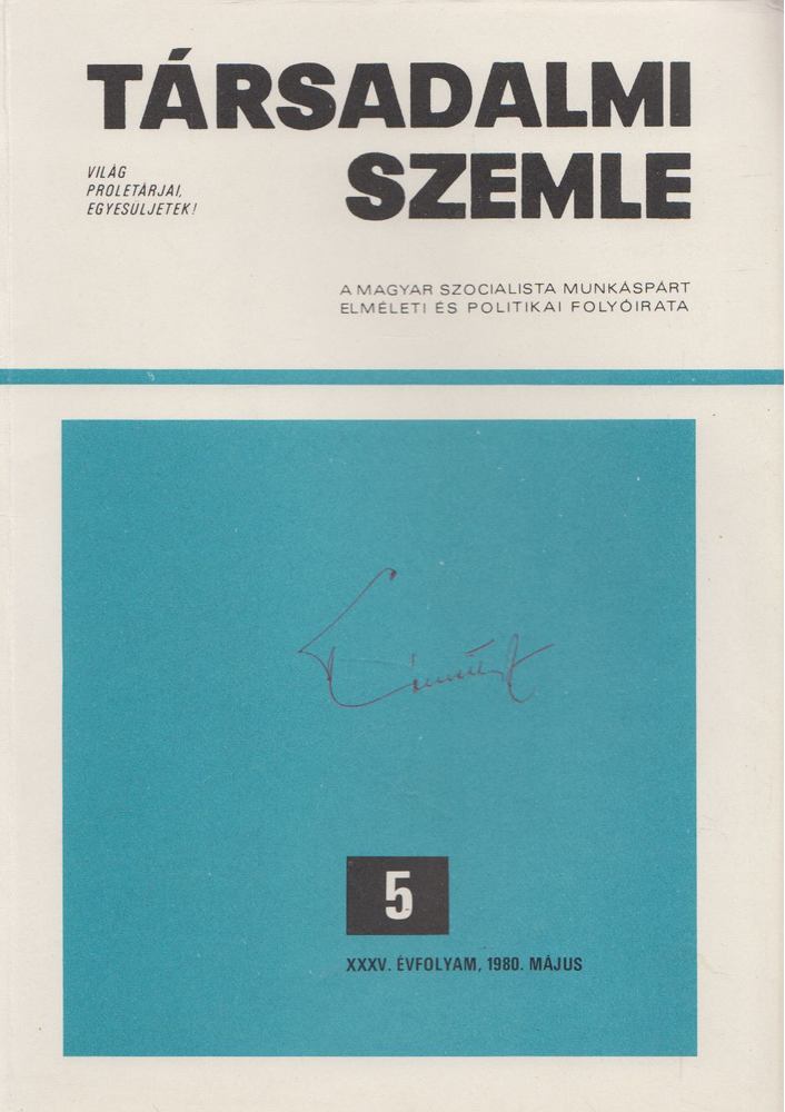 Benke Valéria - Társadalmi Szemle 1980/5. [antikvár]