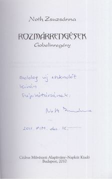Noth Zsuzsánna - Rozmárrengések (dedikált) [antikvár]
