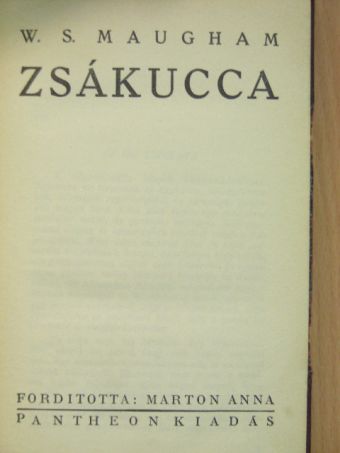 W. S. Maugham - Zsákucca [antikvár]