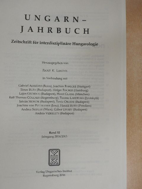 Frederik Krabbes - Ungarn-Jahrbuch 32. [antikvár]