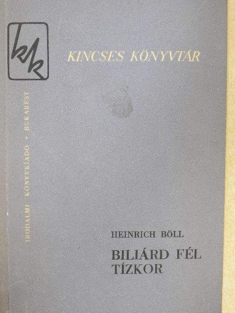 Heinrich Böll - Biliárd fél tízkor [antikvár]
