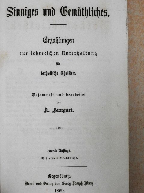 Sinniges und Gemüthliches (gótbetűs) [antikvár]
