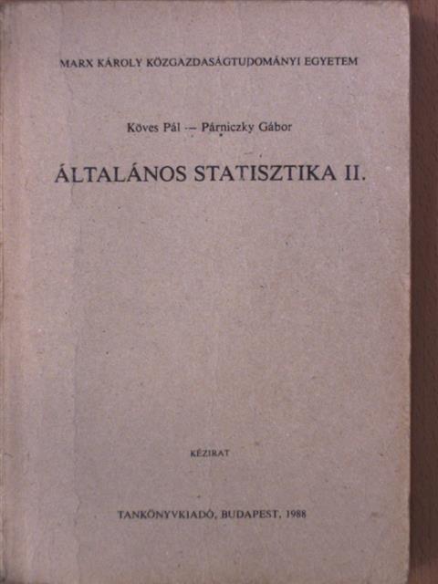 Köves Pál - Általános statisztika II. [antikvár]