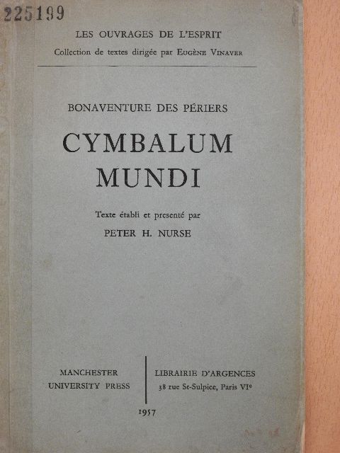Bonaventure des Périers - Cymbalum Mundi [antikvár]
