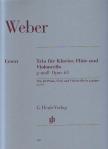 WEBER - TRIO FÜR KLAVIER, FLÖTE UND VIOLONCELLO g-MOLL OP.63 URTEXT (WIESE / SCHILDE)