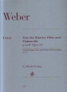 WEBER - TRIO FÜR KLAVIER, FLÖTE UND VIOLONCELLO g-MOLL OP.63 URTEXT (WIESE / SCHILDE)