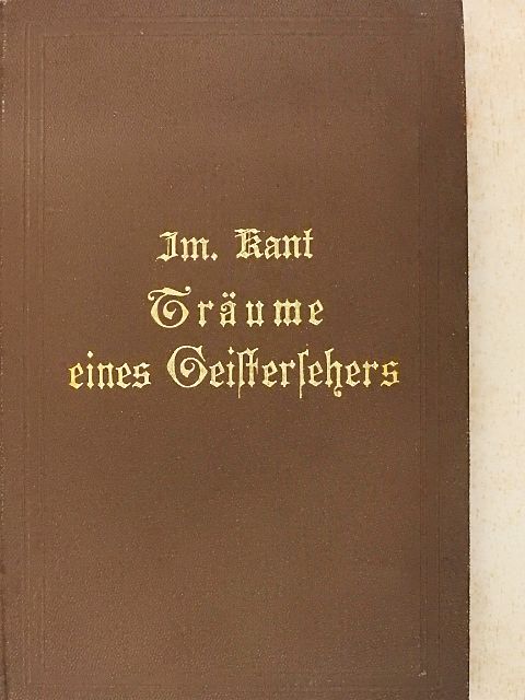 Immanuel Kant - Träume eines Geistersehers (gótbetűs) [antikvár]