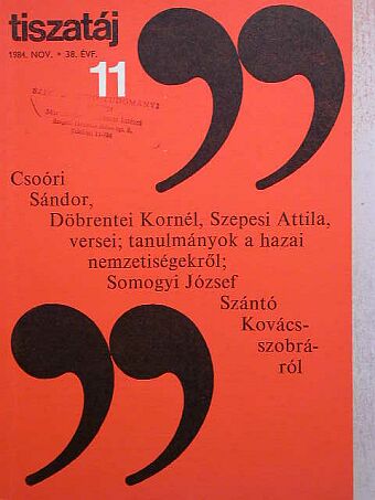 Ablonczy László - Tiszatáj 1984. november [antikvár]