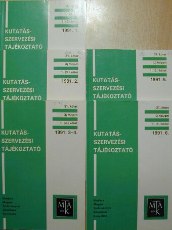 Balázs Tibor - Kutatás-szervezési tájékoztató 1991/1-6. [antikvár]