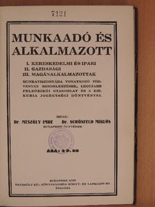 Dr. Mészöly Imre - Munkaadó és alkalmazott [antikvár]