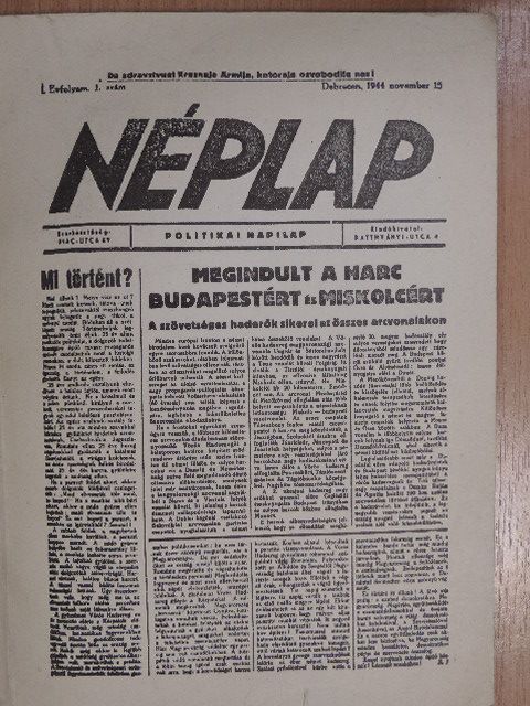 A Debreceni Néplap repertóriuma [antikvár]