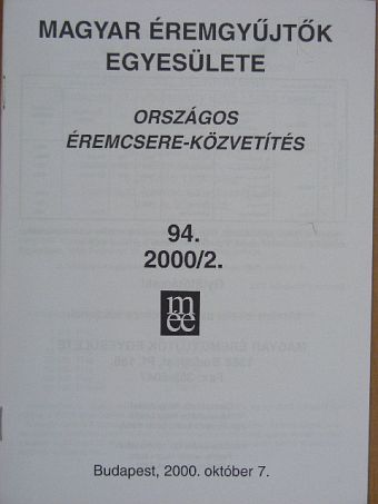 Országos éremcsere-közvetítés 2000/2. [antikvár]