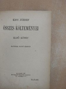 Kiss József - Kiss József összes költeményei I-III. [antikvár]