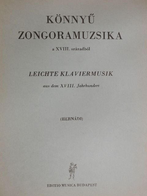 Chr. Fr. Schale - Könnyű zongoramuzsika a XVIII. századból [antikvár]