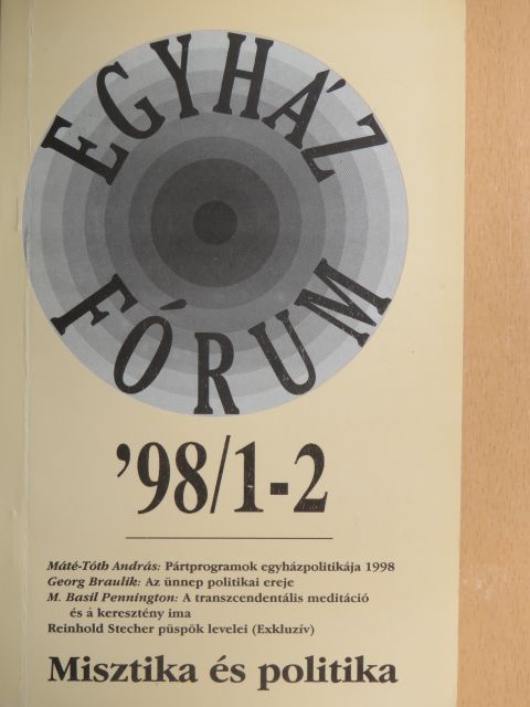 Andrew M. Greeley - Egyházfórum 1998/1-2. [antikvár]