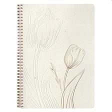 P0130-0471 - Jegyzetfüzet Clairefontaine Tulip paper, spirálos, A/4, 21x29,7cm, 74 lapos, pontozott