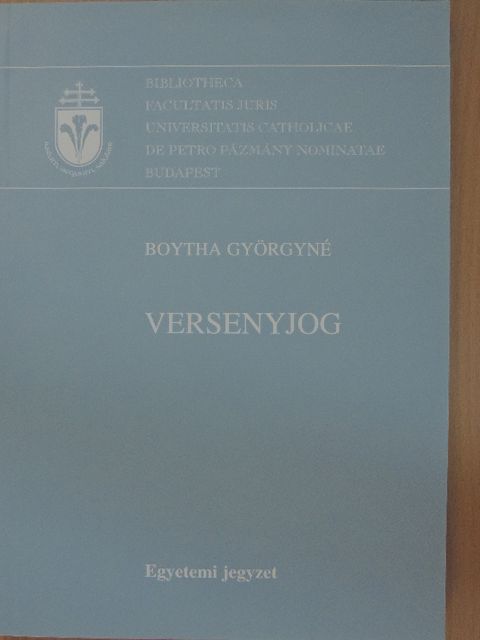 Boytha Györgyné - Versenyjog [antikvár]