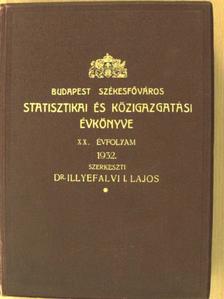 Budapest székesfőváros statisztikai és közigazgatási évkönyve 1932. [antikvár]