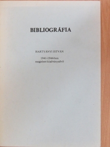 Hartyányi István - Bibliográfia [antikvár]