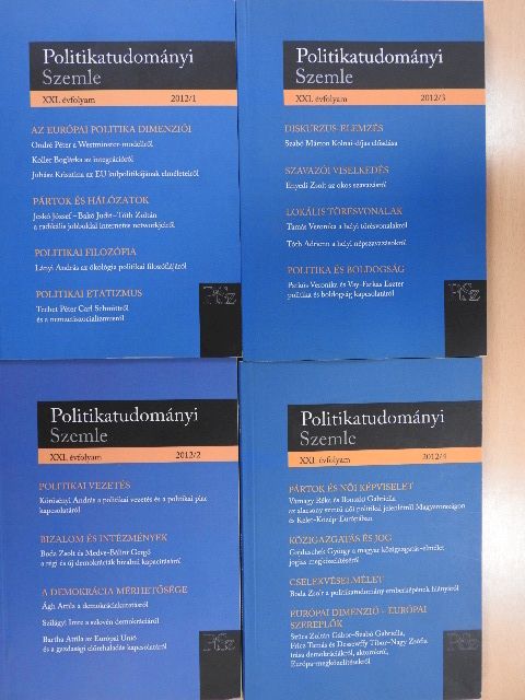 Bakó Judit - Politikatudományi Szemle 2012/1-4. [antikvár]