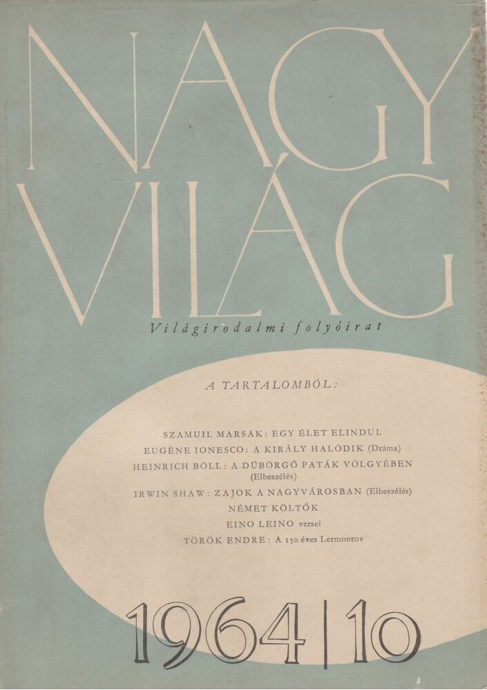 KARDOS LÁSZLÓ - Nagyvilág 1964/10. [antikvár]