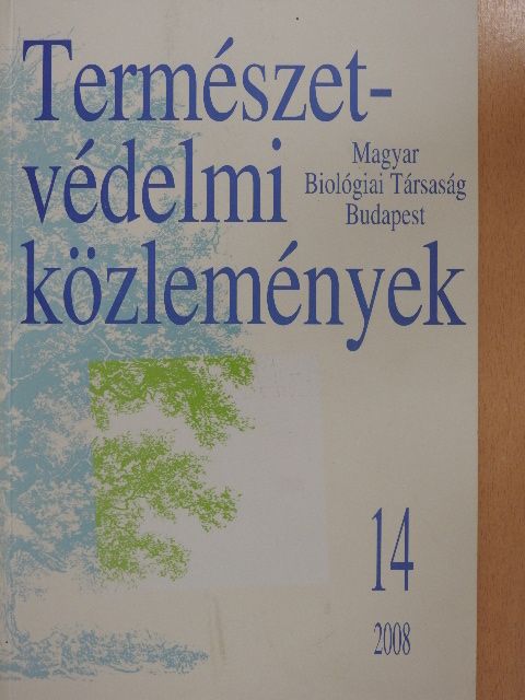 Harnos Zsolt - Természetvédelmi közlemények 2008/14. [antikvár]