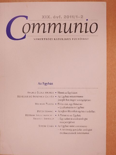 Angelo Scola - Communio 2011/1-2. [antikvár]