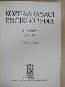 Közgazdasági Enciklopédia III. (töredék) [antikvár]