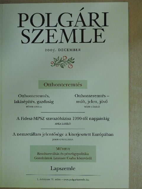Anka László - Polgári Szemle 2005/11. [antikvár]