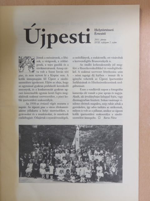 Antal Gábor - Újpesti Helytörténeti Értesítő 2011. június [antikvár]