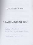 Gál Halász Anna - A falu mindent tud (Dedikált) [antikvár]