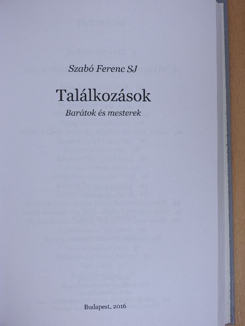Szabó Ferenc S. J. - Találkozások [antikvár]