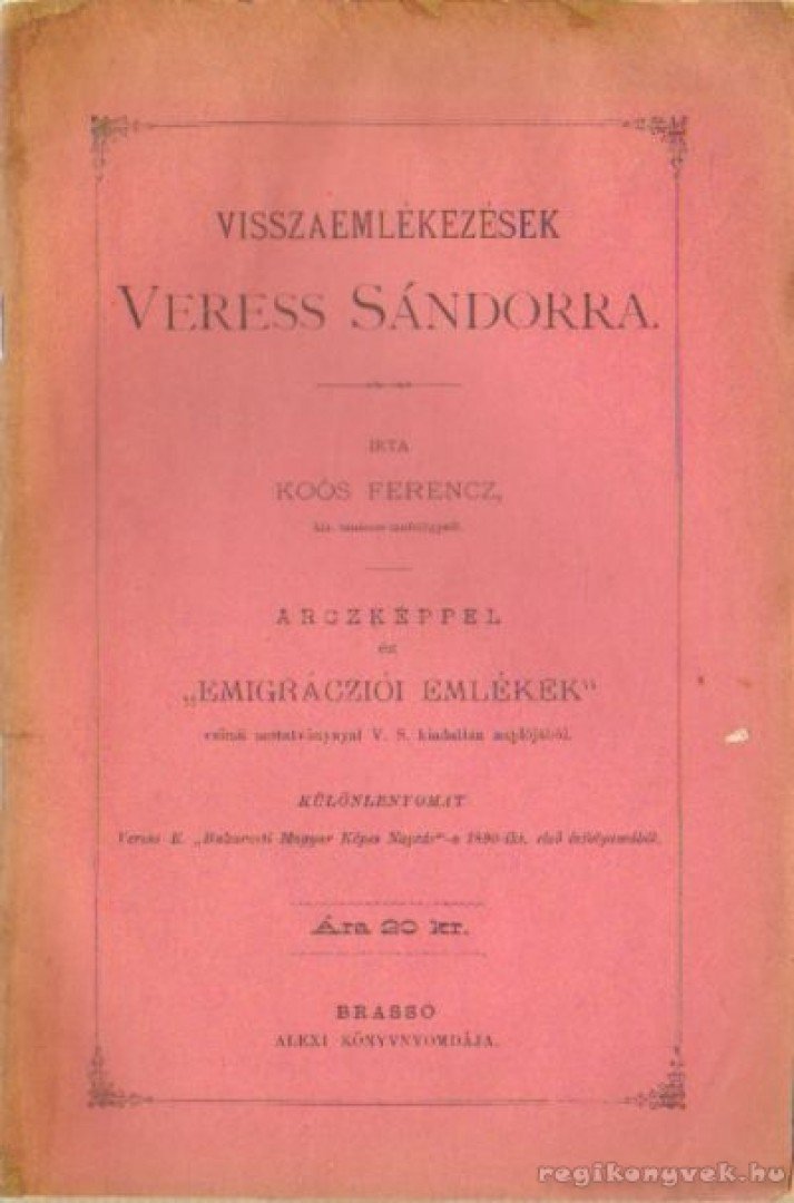 Koós Ferencz - Visszaemlékezések Veress Sándorra [antikvár]