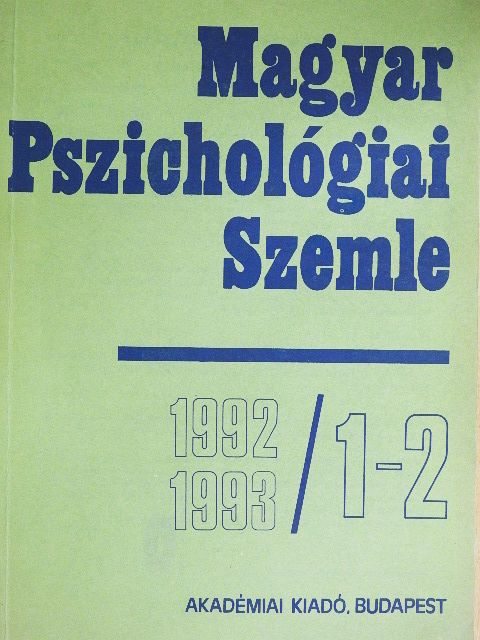 Ann Dowker - Magyar Pszichológiai Szemle 1992-1993/1-2. [antikvár]