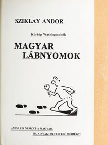 Sziklay Andor - Magyar lábnyomok [antikvár]