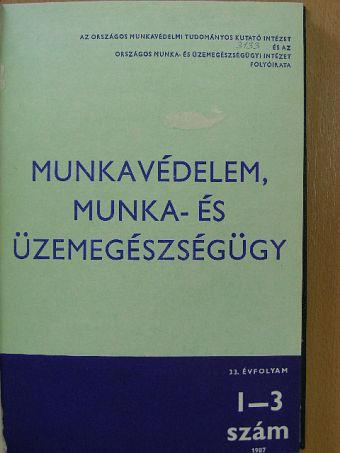 Balogh László - Munkavédelem 1987. január-december [antikvár]