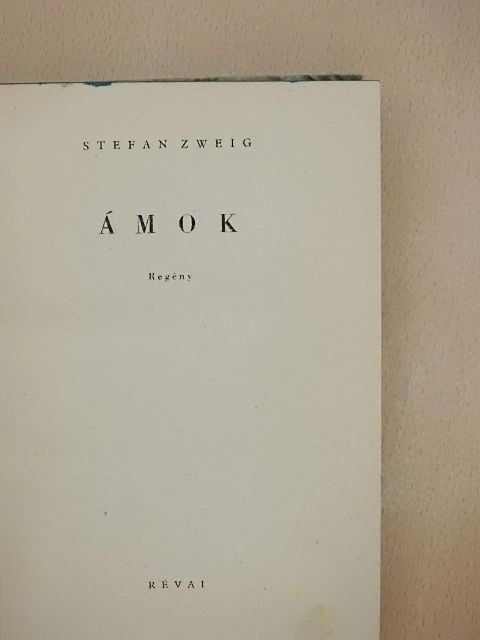Stefan Zweig - Ámok [antikvár]
