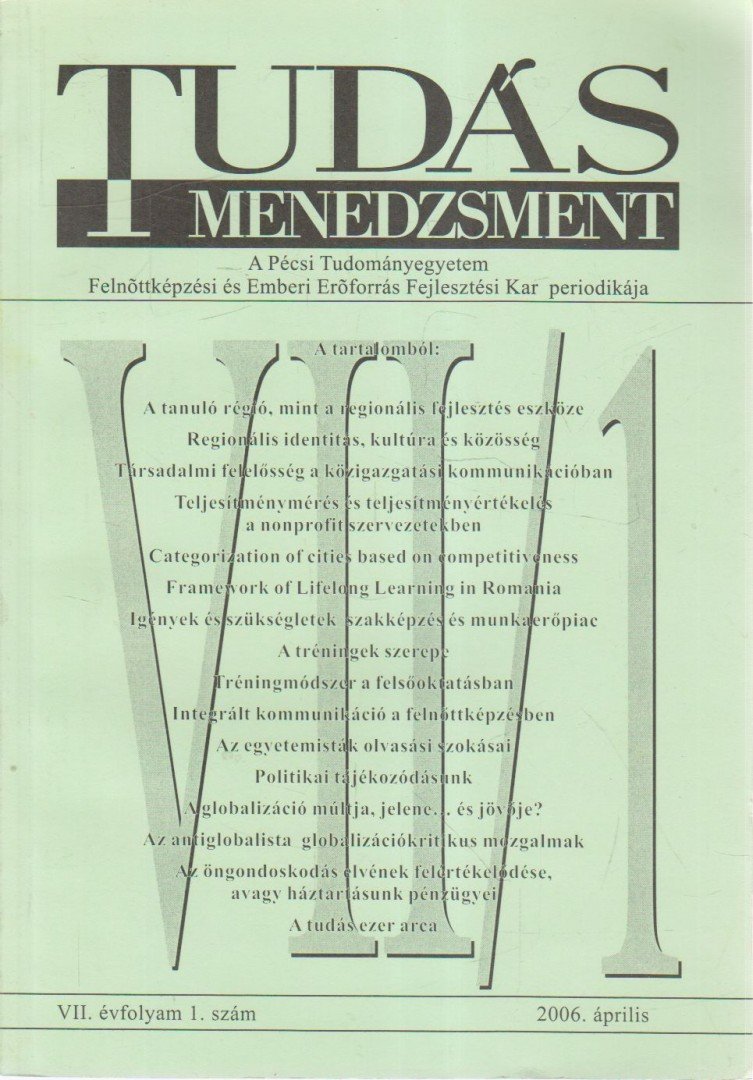 Bodó László (szerk.) - Tudásmenedzsment VII. évf. 2006/1. [antikvár]