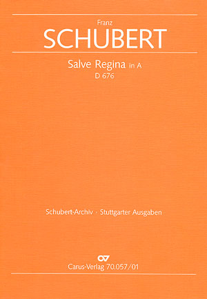 Franz Schubert - SALVE REGINA IN A D 676 PARTITUR (WERNER BODENDORFF)