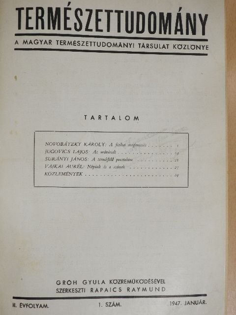 Alföldy Jenő - Természettudomány 1947. január-december/1948. január-december [antikvár]