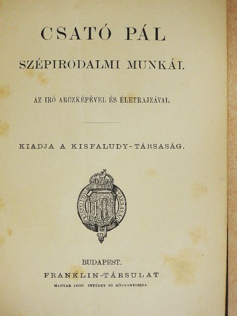 Csató Pál - Csató Pál szépirodalmi munkái [antikvár]