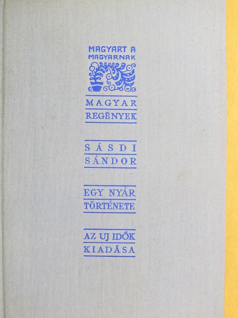 Sásdi Sándor - Egy nyár regénye [antikvár]