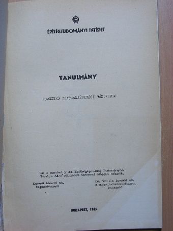 Dezsényi István - Korszerű csatornaépítési módszerek [antikvár]