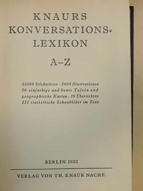 Knaurs konversations-lexikon A-Z [antikvár]