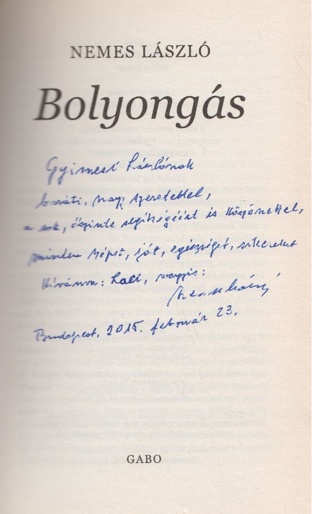 Nemes László - Bolyongás (dedikált) [antikvár]
