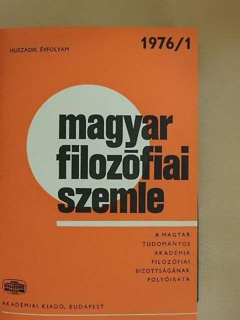 Gáspár András - Magyar Filozófiai Szemle 1976/1-6. [antikvár]