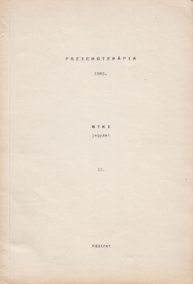 Pszichoterápia II. - Bevezetés a szexuálterápiába [antikvár]