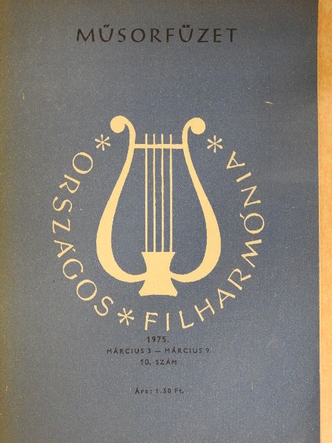 Barna István - Országos Filharmónia Műsorfüzet 1975/10. [antikvár]