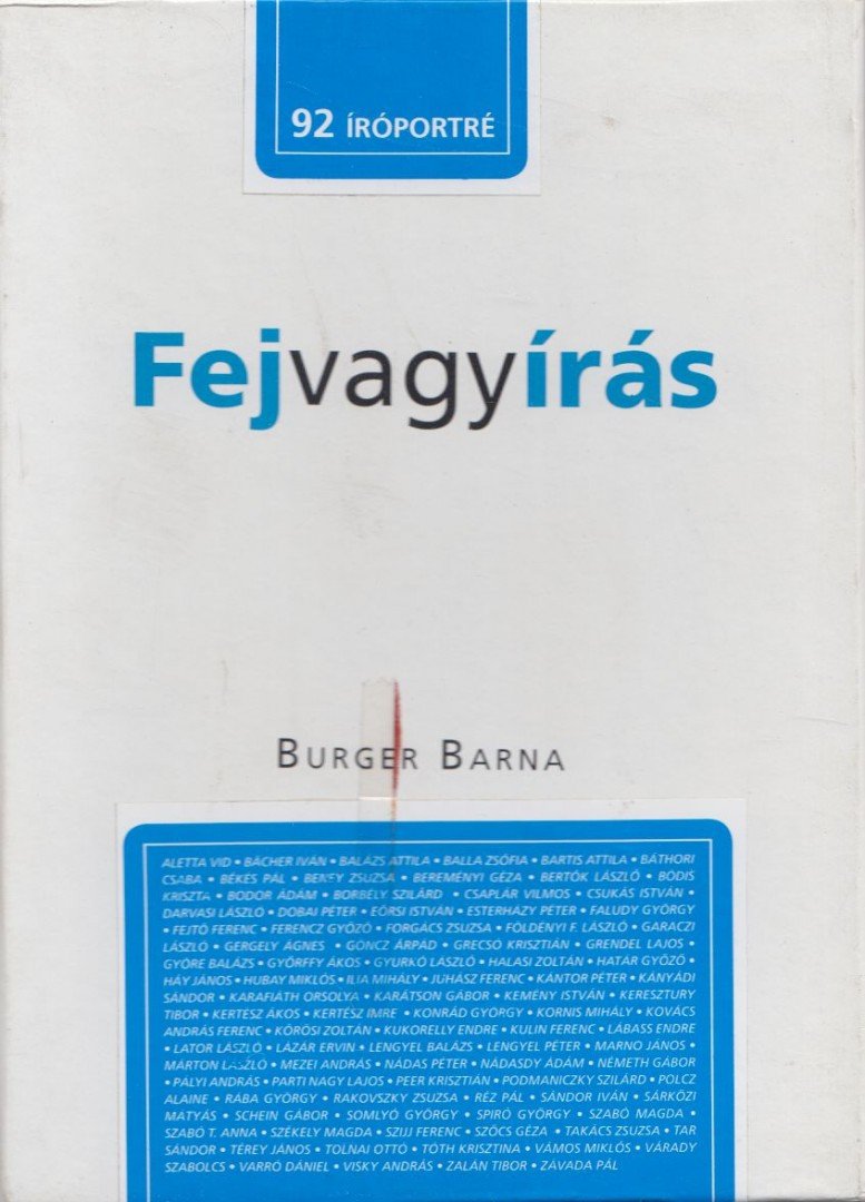 Burger Barna - Fej vagy írás [antikvár]